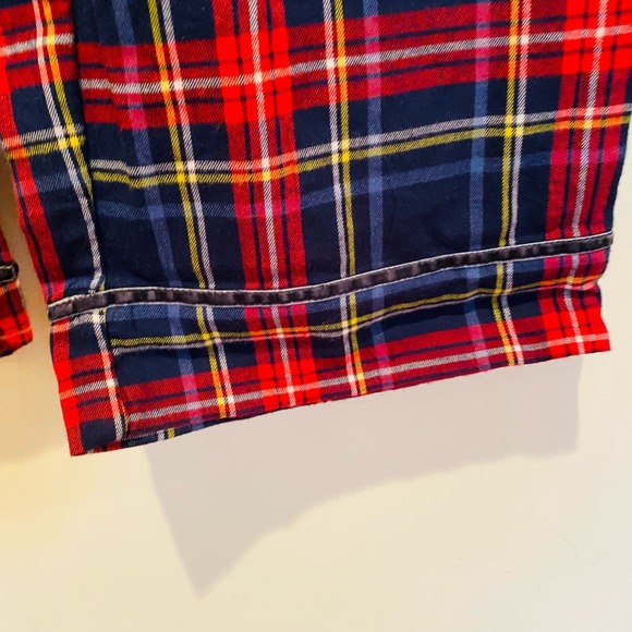 Aerie Plaid Cotton Flannel Red Navy Loungewear Pajama Pants Sleepwear Small NEW - Picture 5 of 10